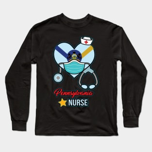 Pennsylvania Nurse - Love RN LPN CNA State Nursing Gift Long Sleeve T-Shirt